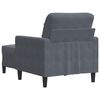 vidaXL Fauteuil avec repose-pied Gris foncé 60 cm Velours