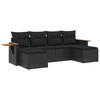 vidaXL Patio Sofa Set 6 place Black