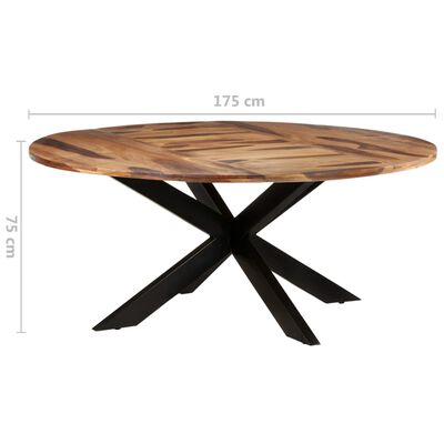 vidaXL Table de salle à manger Ronde 175x75 cm Bois d'acacia
