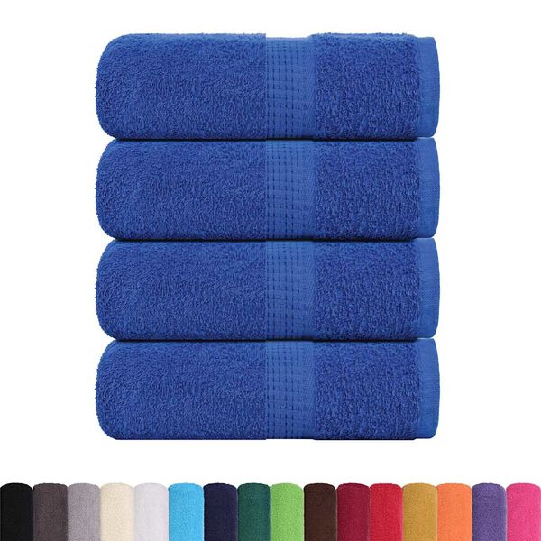 vidaXL Serviettes de toilette FROGN 4 pi&egrave;ces Bleu 30x30 cm 360 g/m&sup2;