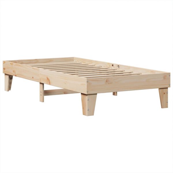 vidaXL Cadre de lit sans matelas 75x190 cm bois de pin massif