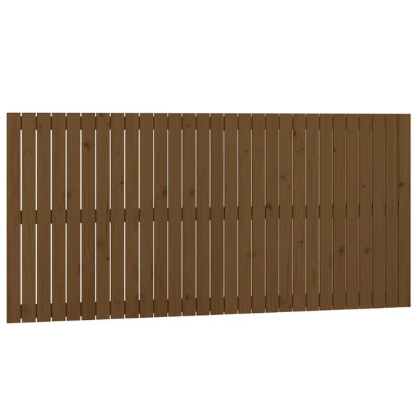 vidaXL T&ecirc;te de lit murale Marron miel 185x3x90 cm Bois massif de pin