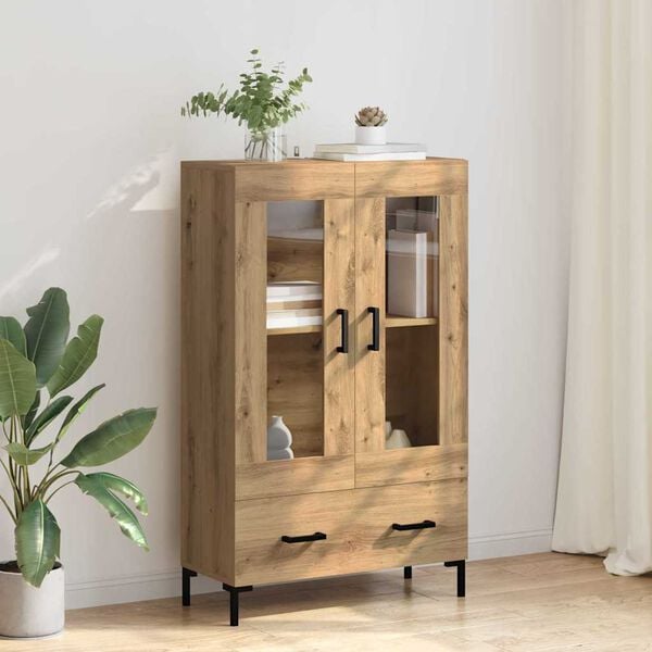 vidaXL Haut Armoire avec tiroir Ch&ecirc;ne artisanal 69,5 x 31 x 115 cm