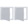 vidaXL Panneaux d'Acc&egrave;s 2 pcs Blanc 20 x 20 cm Plastic ABS