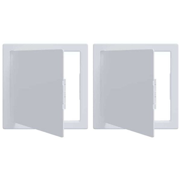 vidaXL Panneaux d'Acc&egrave;s 2 pcs Blanc 20 x 20 cm Plastic ABS