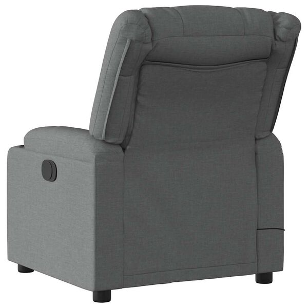 vidaXL Fauteuil de massage inclinable Gris foncé Tissu