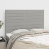 vidaXL T&ecirc;te de lit Gris clair 144 x 5 x 118/128 cm Tissu