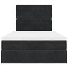 vidaXL Cadre de lit ottoman avec matelas noir 120x200 cm velours