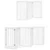 vidaXL Barri&egrave;re pour chien porte pliable 9panneaux blanc bois peuplier