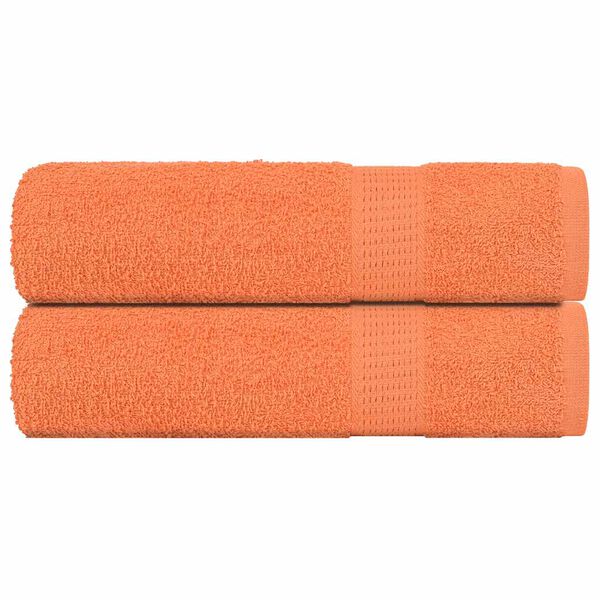 vidaXL Serviettes de douche 2 pcs orange 70x140 cm 360 g/m&sup2; 100% coton