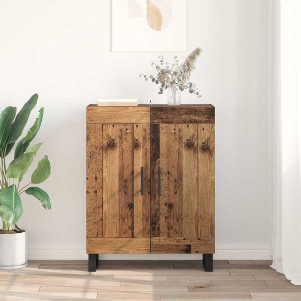 vidaXL Buffet Bois Ancien 69,5 x 34 x 90 cm Bois d'ing&eacute;nierie et fer