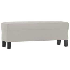 vidaXL Banc Gris clair 100x35x41 cm Tissu microfibre
