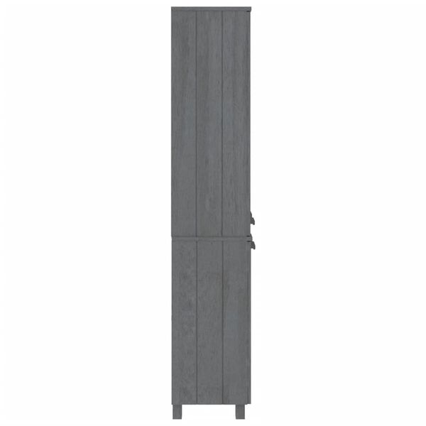 vidaXL Buffet HAMAR Bois massif de pin Gris foncé