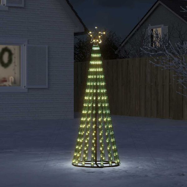 vidaXL Sapin de Noël à LED 275 LED blanc chaud 180 cm