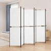 vidaXL Cloison de s&eacute;paration 6 panneaux Blanc 300x180 cm Tissu