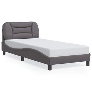 vidaXL Cadre de lit sans matelas Hvar gris 80x200 cm similicuir
