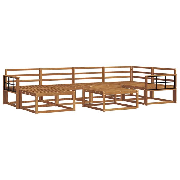 vidaXL Ensemble de canap&eacute;s d'ext&eacute;rieur 7 pcs Naturel