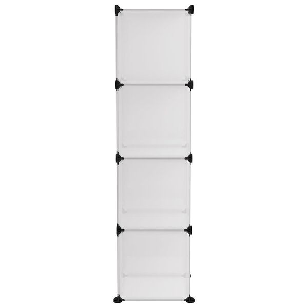 vidaXL Cubes de rangement 12 pcs Transparent PP