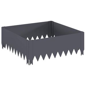 vidaXL Bordure de Pelouse 60 x 60 x 20 cm Acier Anthracite