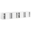 vidaXL Meuble TV mural 2 pcs Blanc Brillant 78,5 x 31 x 29,5 cm