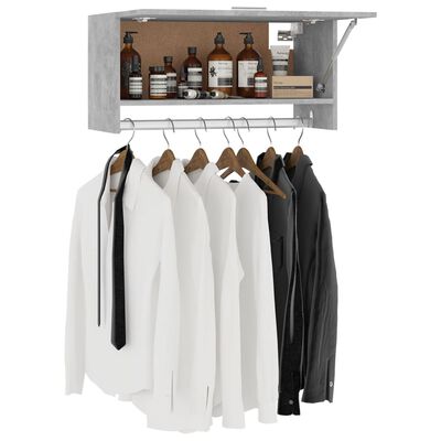 vidaXL Garde-robe gris béton 70x32,5x35 cm bois d'ingénierie