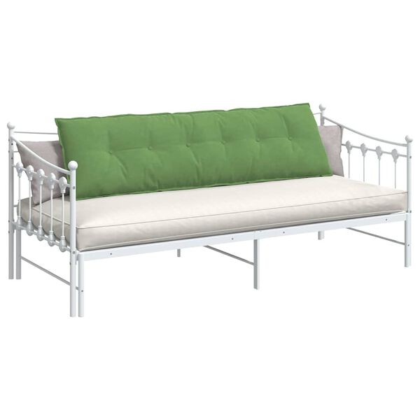 vidaXL Coussin de Dos Vert clair 180 x 50 cm Tissu en velours c&ocirc;tel&eacute;