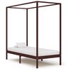 vidaXL Cadre de lit &agrave; baldaquin sans matelas bois massif 90x200 cm