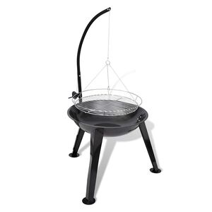 vidaXL Support de barbecue au charbon de bois Rond