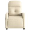 vidaXL Fauteuil de massage inclinable Cr&egrave;me Tissu