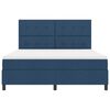 vidaXL Lit &agrave; ressorts avec matelas avec LED Bleu 180 x 200 cm tissu