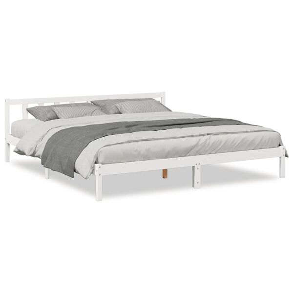 vidaXL Cadre de lit extra long sans matelas 200x220 cm bois massif pin