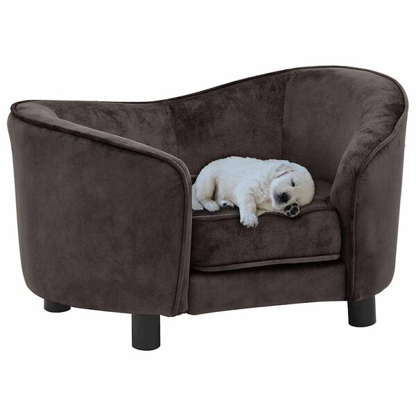 vidaXL Canap&eacute; pour chien Marron 69x49x40 cm Peluche