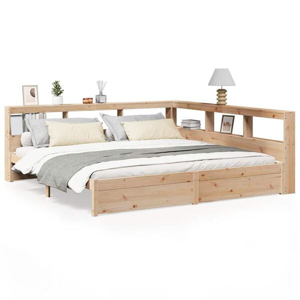 vidaXL Lit biblioth&egrave;que sans matelas 180x200 cm bois massif de pin