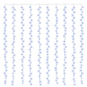 vidaXL Rideaux lumineux &agrave; LED 3x3 m 300 LED Bleu 8 fonctions