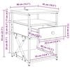 vidaXL Cabinet de chevet avec tiroir Ch&ecirc;ne artisanal 40 x 42 x 55 cm