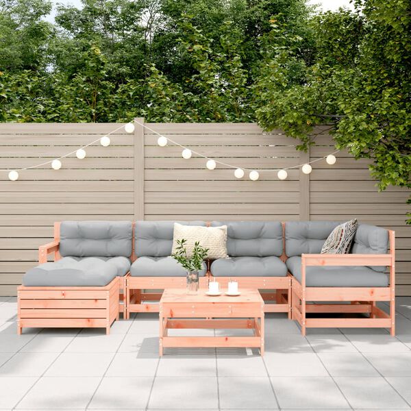 vidaXL Salon de jardin 7 pcs bois massif sapin de douglas