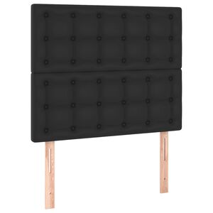 vidaXL T&ecirc;te de lit Noir 80x5x118/128 cm Similicuir