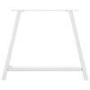 vidaXL Pieds de table à manger en forme de A, 2 pièces, blanc, 100 x (72-73) cm, acier