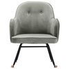 vidaXL Chaise à bascule Gris Velours