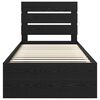 vidaXL Cadre de lit Noir 90 x 200 cm Bois de pin massif