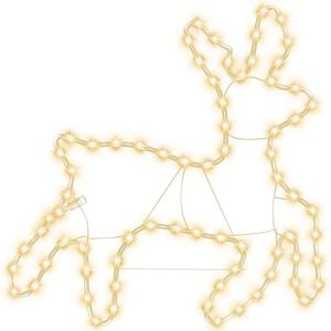 vidaXL Figure de renne de No&euml;l avec 72 LED Blanc chaud 57x55x4,5 cm
