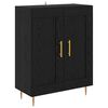 vidaXL Haut Armoire Ch&ecirc;ne noir 69,5 x 34 x 180 cm Bois d'ing&eacute;nierie