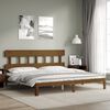 vidaXL Cadre de lit sans matelas marron miel 200x200cm bois pin massif