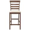 vidaXL Tabourets de bar avec coussins 2 pcs marron bois massif d'hévéa