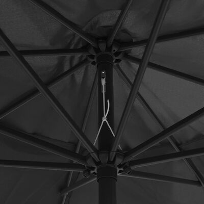 vidaXL Parasol d'extérieur avec mât en métal 400 cm Anthracite