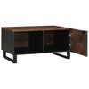 vidaXL Table basse Marron et Noir 80 x 50 x 40 cm Bois d'acacia massif
