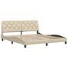 vidaXL Cadre de lit sans matelas cr&egrave;me 180x200 cm tissu