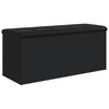 vidaXL Banc de rangement noir 102x42x45 cm bois d'ing&eacute;nierie