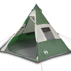 vidaXL Tente de camping tipi 7 personnes vert imperm&eacute;able