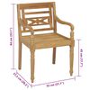 vidaXL Chaises Batavia avec coussins lot de 4 Bois de teck solide